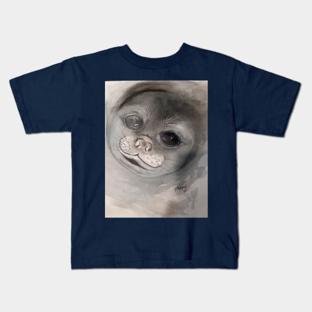 Happy seal Kids T-Shirt by bvargasbybethany 